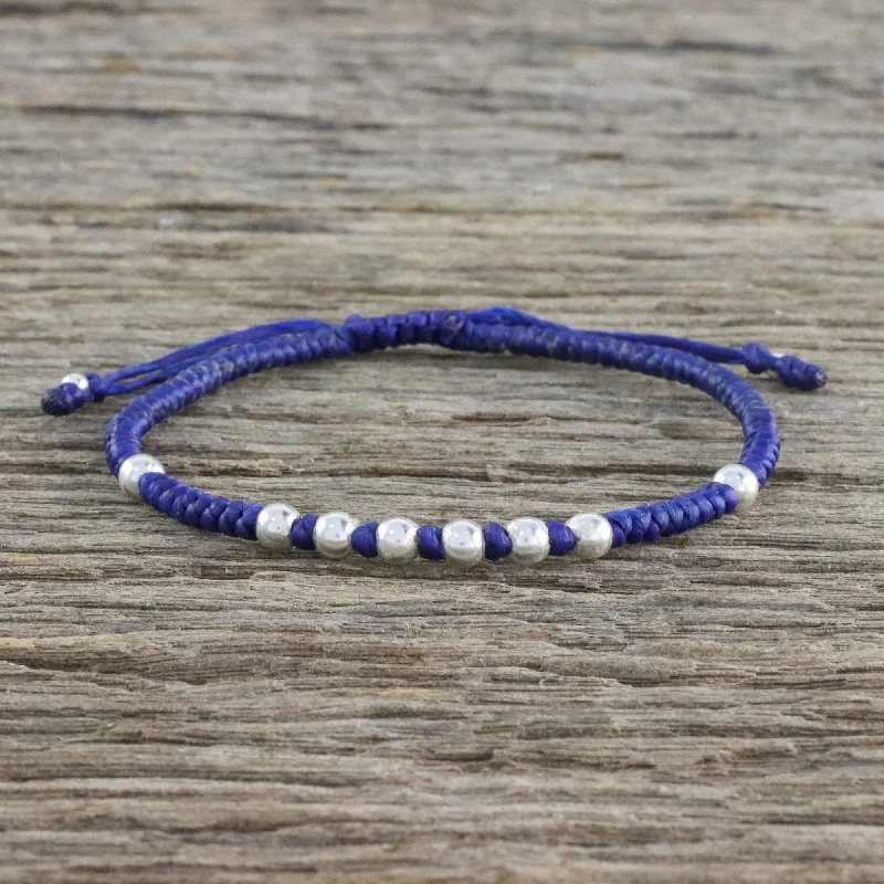 Shop Stylish Jewelry Now And Save Big Hill Tribe Ultramarine Ultramarine Cord Bracelet with 950 Silver Beads Shop Stylish Jewelry Now And Save Big Hill Tribe Ultramarine Ultramarine Cord Bracelet with 950 Silver Beads