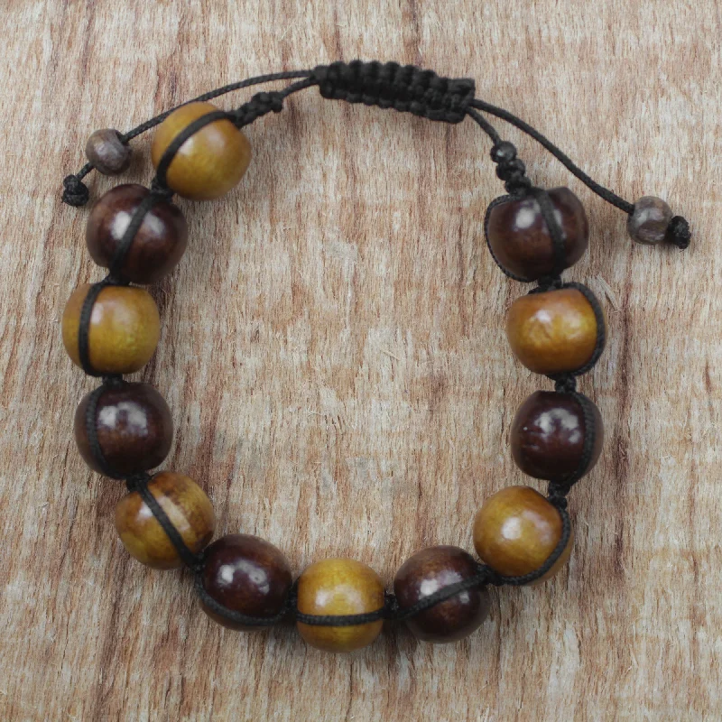 Grab Your Favorite Jewelry At The Lowest Prices Lively Shades Adjustable Sese Wood Beaded Bracelet from Ghana Grab Your Favorite Jewelry At The Lowest Prices Lively Shades Adjustable Sese Wood Beaded Bracelet from Ghana