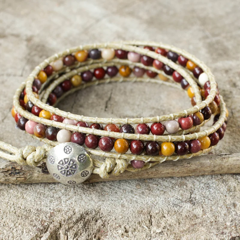 Exclusive Jewelry Offers – Shine For Less Lotus Feast Hand Made Leather and Jasper Wrap Bracelet Exclusive Jewelry Offers – Shine For Less Lotus Feast Hand Made Leather and Jasper Wrap Bracelet