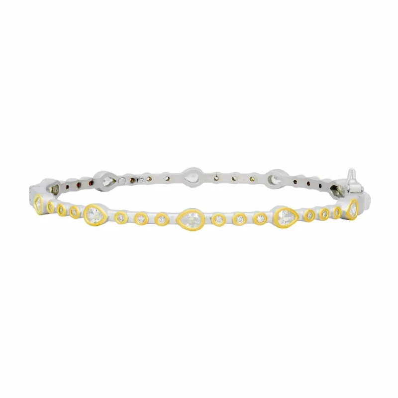 Premium Jewelry Now Available At Special Discounts Lux Hinge Bangel Silver/gold