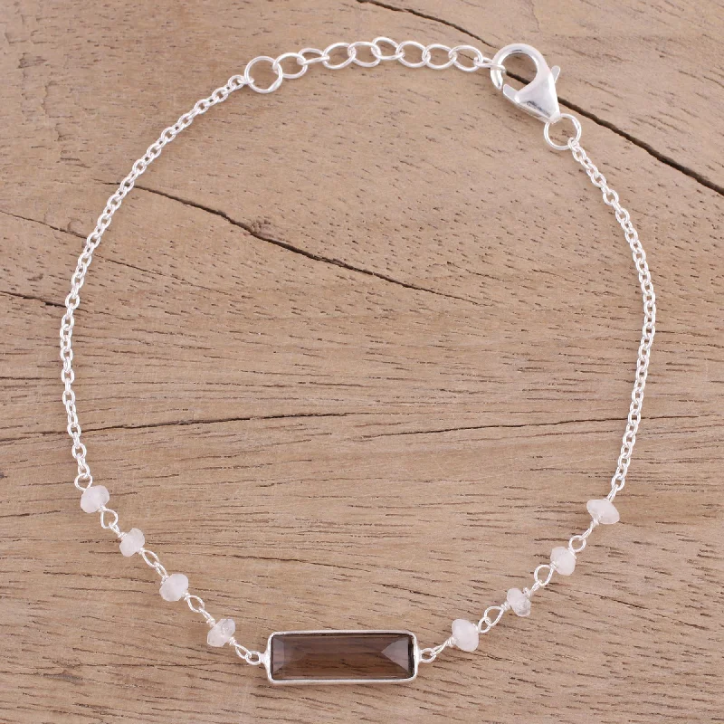 Limited-Time Jewelry Discounts – Shine Without The Splurge Magical Prism Smoky Quartz and Rainbow Moonstone Bracelet from India Limited-Time Jewelry Discounts – Shine Without The Splurge Magical Prism Smoky Quartz and Rainbow Moonstone Bracelet from India