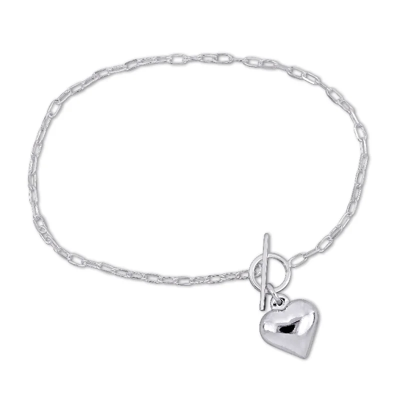 Jewelry Deals That Sparkle – Shop Today Mimi & Max Heart Charm Bracelet on 2mm Oval Link Chain in Sterling Silver - 7.5 in. Jewelry Deals That Sparkle – Shop Today Mimi & Max Heart Charm Bracelet on 2mm Oval Link Chain in Sterling Silver - 7.5 in.