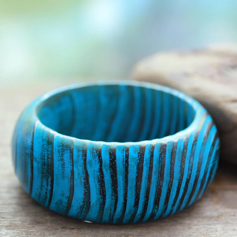 Luxury Handcrafted Jewelry For Elegant Looks Ocean Empress Wood bangle bracelet