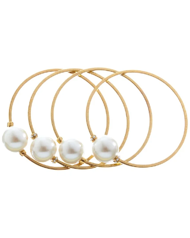 Affordable Luxury Jewelry – Style At A Great Price Oscar de la Renta Pearl Rolling Bangle Bracelet