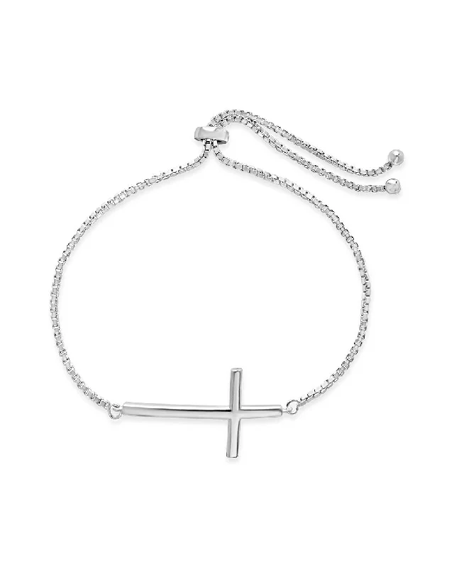 Celebrate With Sparkle – Jewelry Sale Now Live Polished Cross Bolo Bracelet
