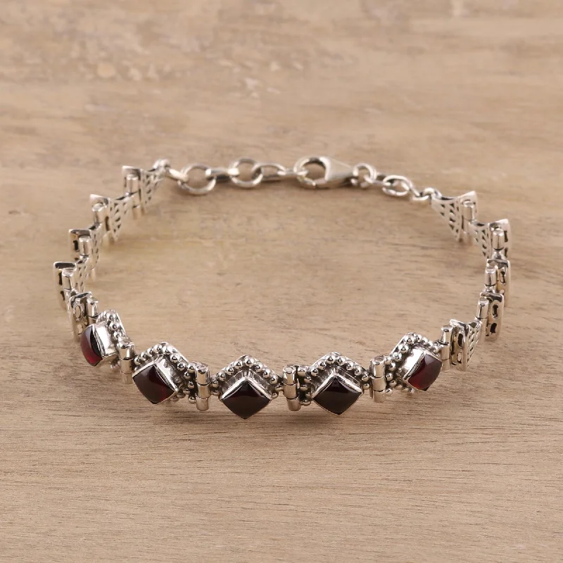 Elegant Designs, Unbeatable Discounts – Shop Jewelry Now Radiant Red Romance Sterling Silver Red Garnet Openwork Link Bracelet Elegant Designs, Unbeatable Discounts – Shop Jewelry Now Radiant Red Romance Sterling Silver Red Garnet Openwork Link Bracelet