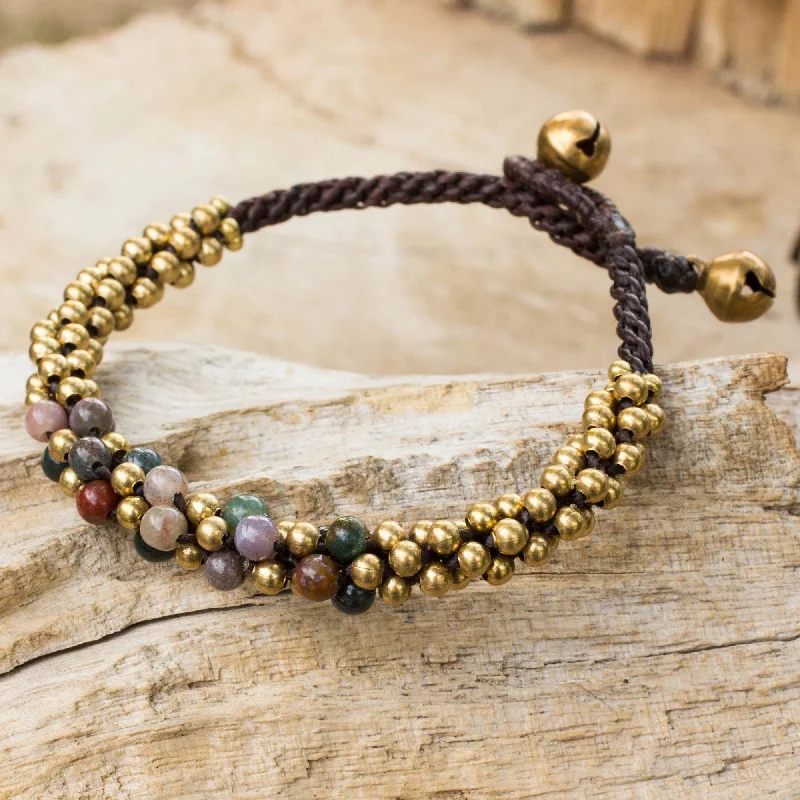 Stunning Jewelry At Even More Stunning Prices Rainbow Helix Multicolor Jasper and Brass Beaded Bracelet Stunning Jewelry At Even More Stunning Prices Rainbow Helix Multicolor Jasper and Brass Beaded Bracelet