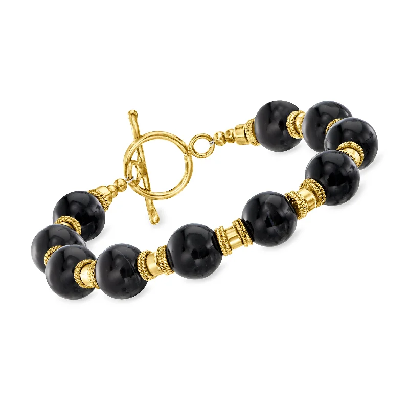 Personalized Jewelry Sale – Unique Gifts At Low Prices Ross-Simons 10mm Onyx Bead Bracelet in 18kt Gold Over Sterling Personalized Jewelry Sale – Unique Gifts At Low Prices Ross-Simons 10mm Onyx Bead Bracelet in 18kt Gold Over Sterling