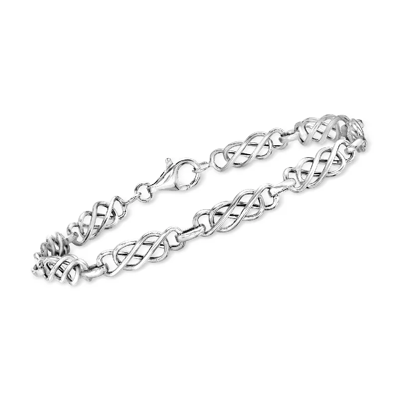 High-Quality Jewelry At A Fraction Of The Cost Ross-Simons 14kt White Gold Double-Infinity Link Bracelet High-Quality Jewelry At A Fraction Of The Cost Ross-Simons 14kt White Gold Double-Infinity Link Bracelet