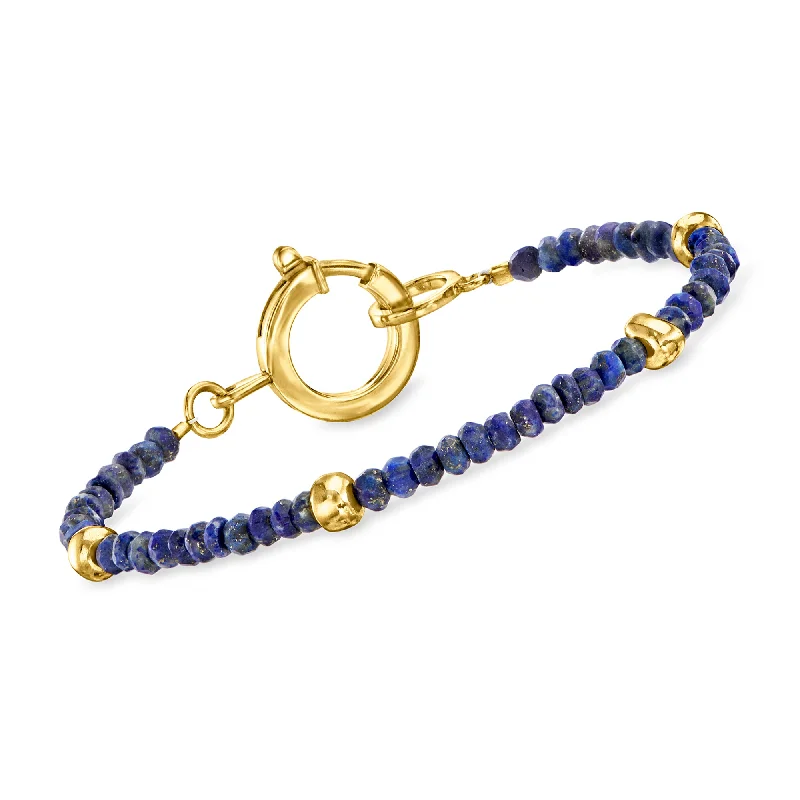 Your Perfect Accessory Now At The Best Price Ross-Simons 3.5-4mm Lapis Bead Bracelet With 18kt Gold Over Sterling Your Perfect Accessory Now At The Best Price Ross-Simons 3.5-4mm Lapis Bead Bracelet With 18kt Gold Over Sterling