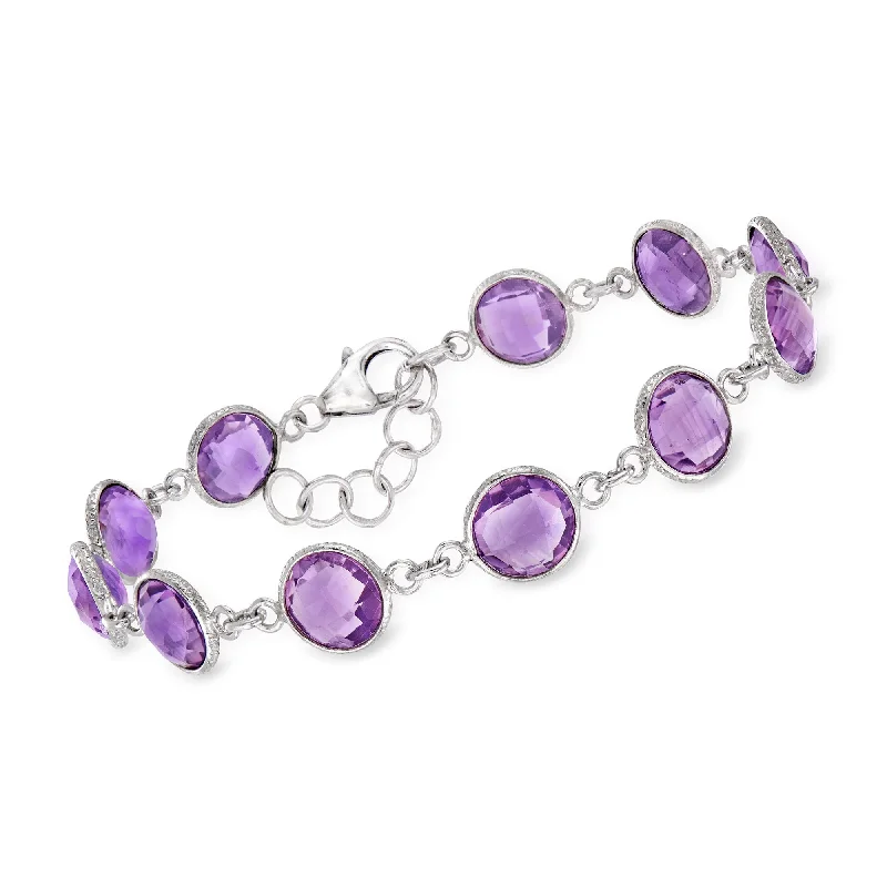 Affordable Luxury Jewelry For Every Occasion Ross-Simons Amethyst Bracelet in Sterling Silver Affordable Luxury Jewelry For Every Occasion Ross-Simons Amethyst Bracelet in Sterling Silver