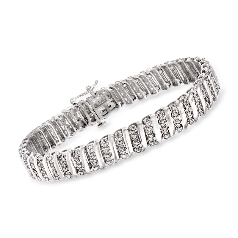 Luxury Jewelry Sale – Elegant Styles At Unbeatable Prices Ross-Simons Diamond and Spacer Bar Bracelet in Sterling Silver Luxury Jewelry Sale – Elegant Styles At Unbeatable Prices Ross-Simons Diamond and Spacer Bar Bracelet in Sterling Silver