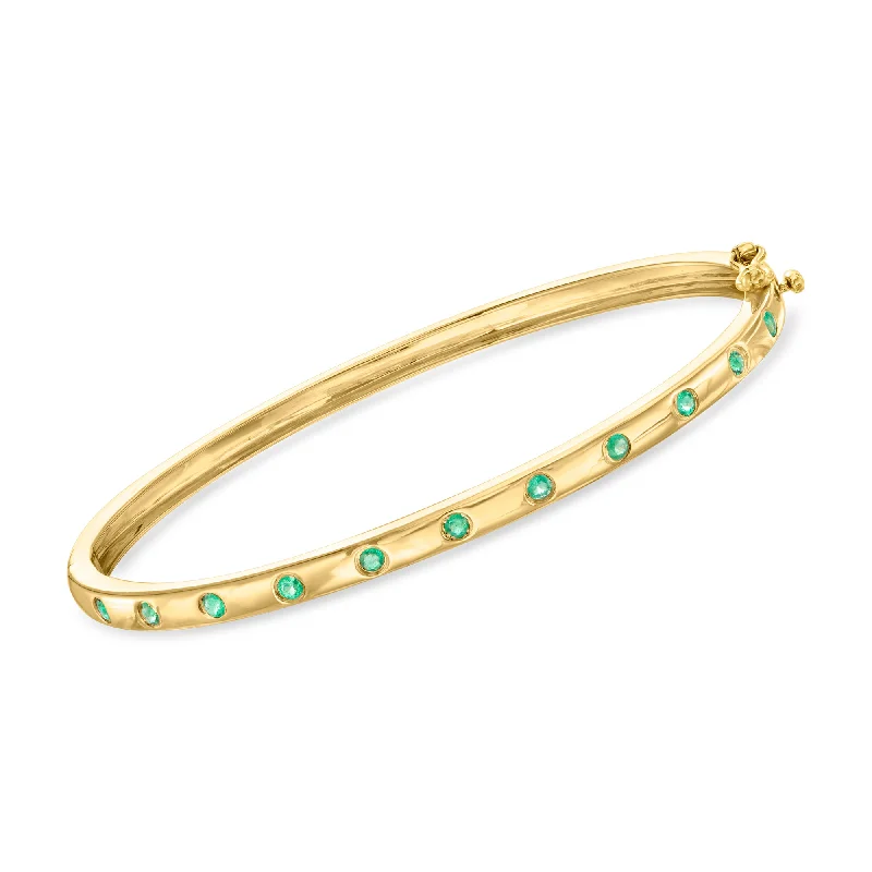 Elegant Jewelry At Unbeatable Offers – Shop Before It's Gone Ross-Simons Emerald Bangle Bracelet in 18kt Gold Over Sterling Elegant Jewelry At Unbeatable Offers – Shop Before It's Gone Ross-Simons Emerald Bangle Bracelet in 18kt Gold Over Sterling