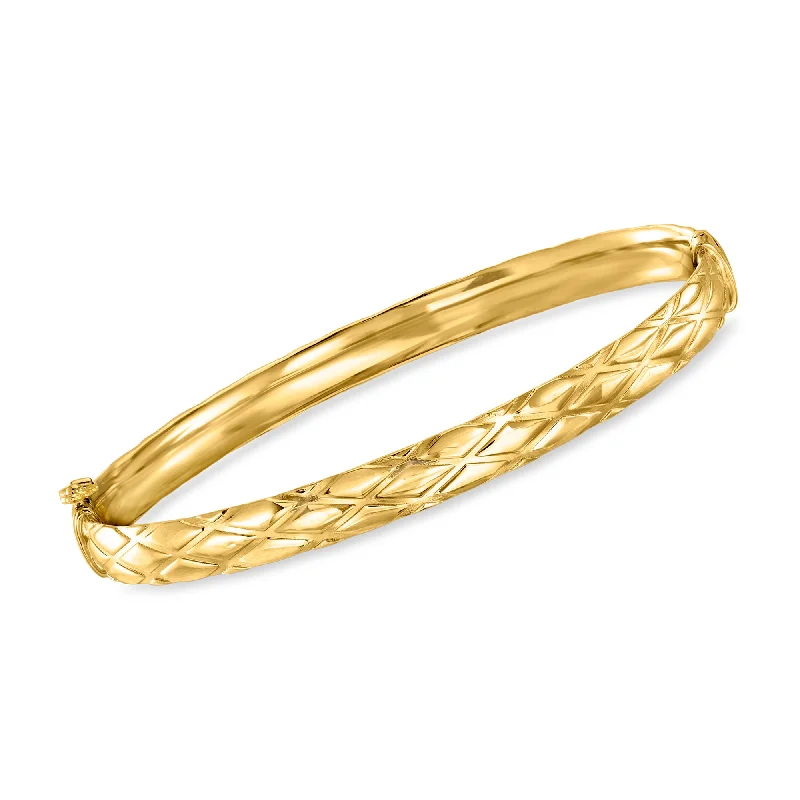Trending Jewelry Styles Now At Limited-Time Discounts Ross-Simons Italian 18kt Yellow Gold Crisscross-Pattern Bangle Bracelet Trending Jewelry Styles Now At Limited-Time Discounts Ross-Simons Italian 18kt Yellow Gold Crisscross-Pattern Bangle Bracelet