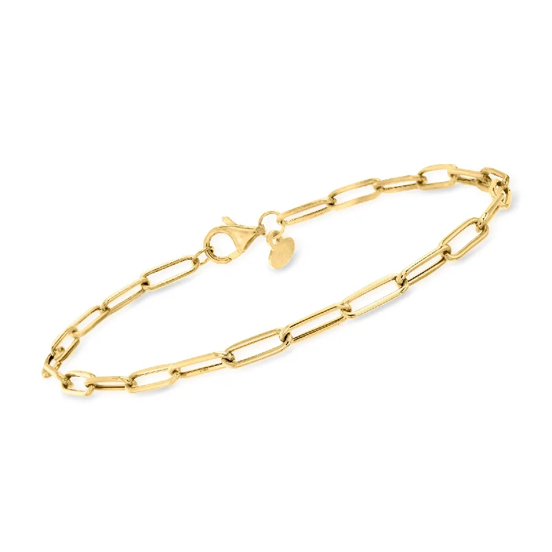 Clearance Sale On High-End Jewelry Collections Ross-Simons Italian 18kt Yellow Gold Paper Clip Link Bracelet Clearance Sale On High-End Jewelry Collections Ross-Simons Italian 18kt Yellow Gold Paper Clip Link Bracelet