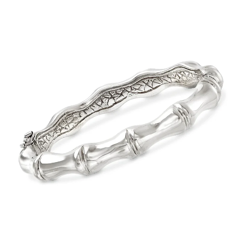 Eco-Friendly Sustainable Jewelry For Conscious Buyers Ross-Simons Italian Sterling Silver Bamboo-Style Bangle Bracelet Eco-Friendly Sustainable Jewelry For Conscious Buyers Ross-Simons Italian Sterling Silver Bamboo-Style Bangle Bracelet