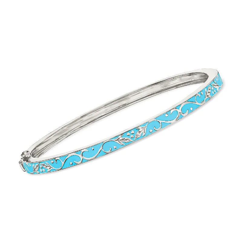 Handcrafted Jewelry Sale – Unique Designs At Low Prices Ross-Simons Light Blue Enamel Bangle Bracelet in Sterling Silver Handcrafted Jewelry Sale – Unique Designs At Low Prices Ross-Simons Light Blue Enamel Bangle Bracelet in Sterling Silver