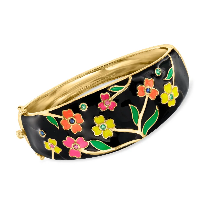 Trending Jewelry Now Available At Exclusive Prices Ross-Simons Multi-Gemstone and Multicolored Enamel Bangle Bracelet in 18kt Gold Over Sterling Trending Jewelry Now Available At Exclusive Prices Ross-Simons Multi-Gemstone and Multicolored Enamel Bangle Bracelet in 18kt Gold Over Sterling
