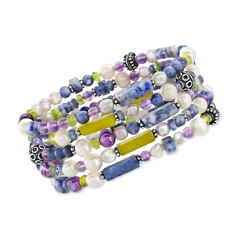 Save On Luxury Jewelry Pieces – Limited-Time Offers Ross-Simons Multi-Gemstone Jewelry Set: 5 Stretch Bracelets With Sterling Silver Save On Luxury Jewelry Pieces – Limited-Time Offers Ross-Simons Multi-Gemstone Jewelry Set: 5 Stretch Bracelets With Sterling Silver