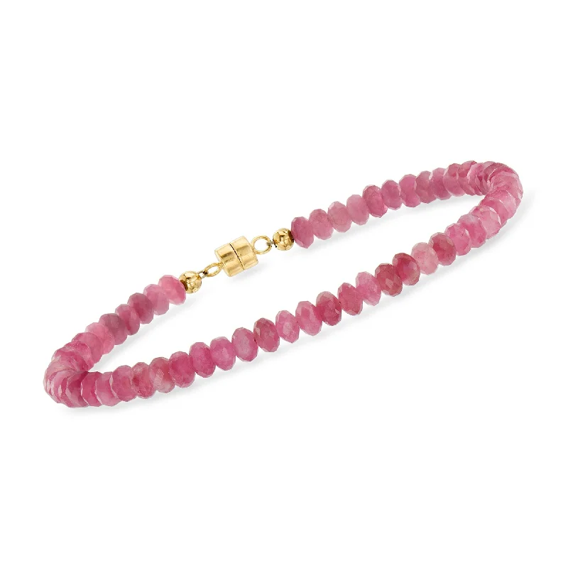Exclusive Jewelry Bundles At Discounted Rates Ross-Simons Pink Tourmaline Bead Bracelet With 14kt Yellow Gold Magnetic Clasp Exclusive Jewelry Bundles At Discounted Rates Ross-Simons Pink Tourmaline Bead Bracelet With 14kt Yellow Gold Magnetic Clasp