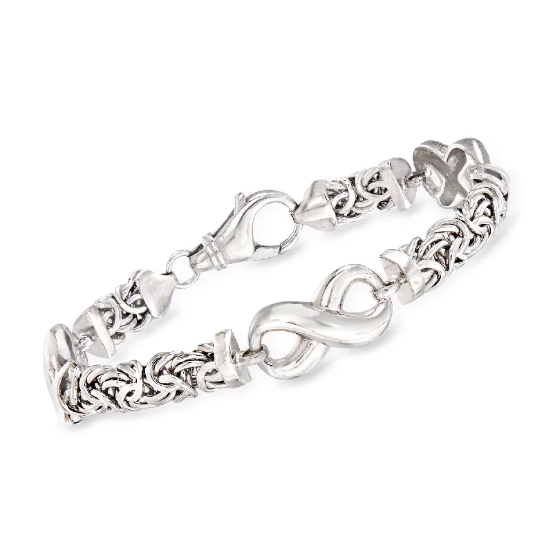 Limited-Stock Jewelry Clearance – Grab Your Favorites Now Ross-Simons Sterling Silver Byzantine Infinity Station Bracelet Limited-Stock Jewelry Clearance – Grab Your Favorites Now Ross-Simons Sterling Silver Byzantine Infinity Station Bracelet