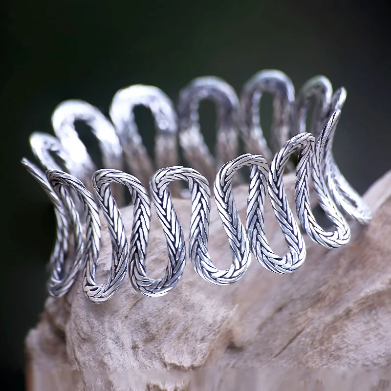 Jewelry Clearance – Final Chance To Save Big The River Unique Balinese Fair Trade Wide Silver Bangle Jewelry Clearance – Final Chance To Save Big The River Unique Balinese Fair Trade Wide Silver Bangle