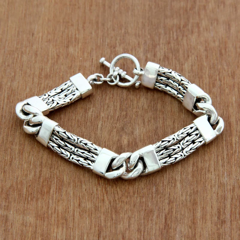 Jewelry Clearance Event – Stock Up Before It's Over Two Halves Handcrafted Men's Sterling Silver Link Bracelet Jewelry Clearance Event – Stock Up Before It's Over Two Halves Handcrafted Men's Sterling Silver Link Bracelet