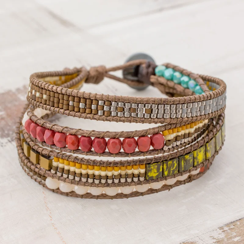 Timeless Elegance, Temporary Discounts – Act Fast Universal Beauty Multicolored Glass Beaded Wristband Bracelet from Guatemala Timeless Elegance, Temporary Discounts – Act Fast Universal Beauty Multicolored Glass Beaded Wristband Bracelet from Guatemala