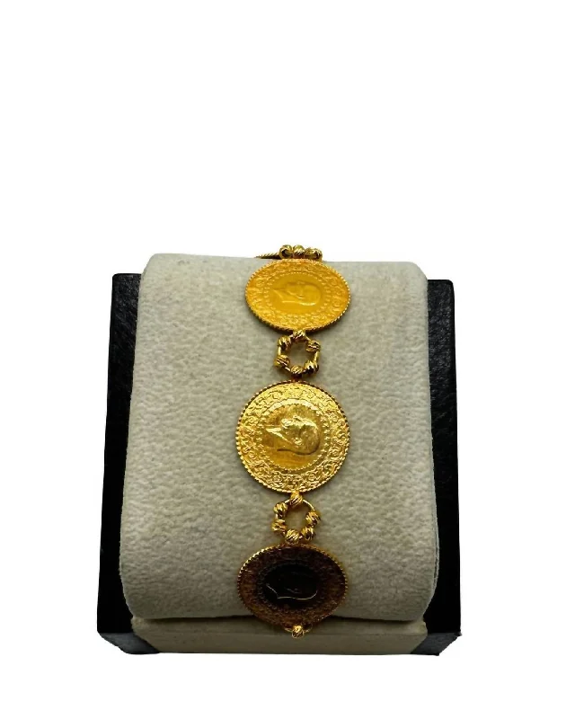 Trending Jewelry Now At Unbeatable Prices Women's Coin Bracelet In Yellow Gold