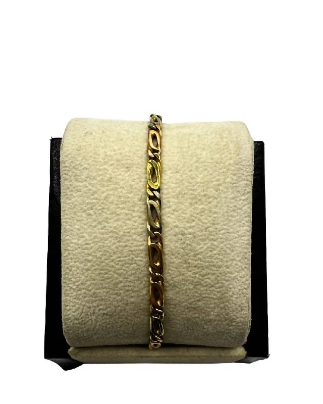 Seasonal Jewelry Clearance – Best Styles At The Lowest Prices Women's Three Tone Brused Bracelet In Yellow Gold