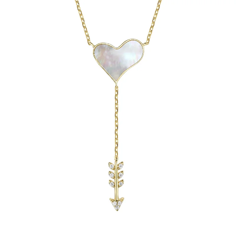 Jewelry Clearance Sale – Final Reductions 14k Gold Plated Sterling Silver With Diamond Cubic Zirconia & Mother Of Pearl Cupid’s Arrow Heart Y-necklace Jewelry Clearance Sale – Final Reductions 14k Gold Plated Sterling Silver With Diamond Cubic Zirconia & Mother Of Pearl Cupid’s Arrow Heart Y-necklace