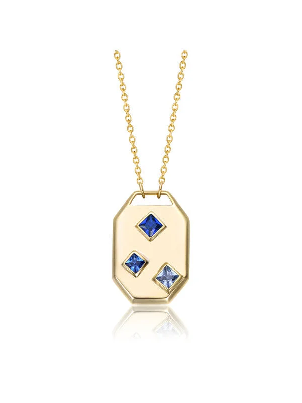 Huge Savings On Premium Jewelry Styles 14k Gold Plated with Multi-Colored Cubic Zirconia Geometric Dog Tag Pendant Necklace Huge Savings On Premium Jewelry Styles 14k Gold Plated with Multi-Colored Cubic Zirconia Geometric Dog Tag Pendant Necklace