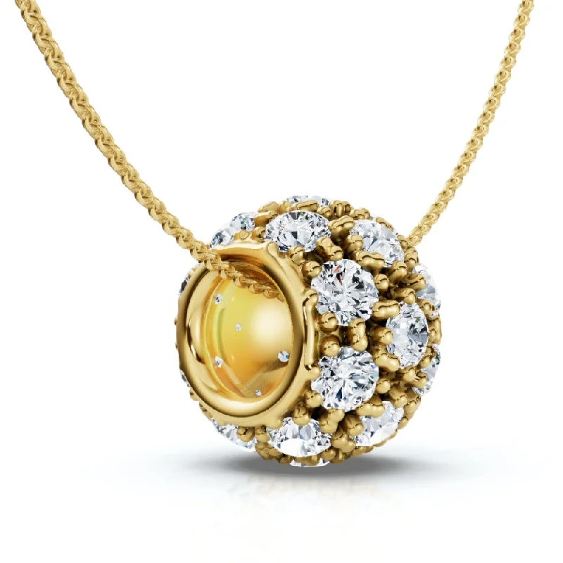 Your Perfect Accessory Now At The Best Price 1Ct Pave Puff Slide Diamond Pendant Women's Necklace 18" Lab Grown Gold Your Perfect Accessory Now At The Best Price 1Ct Pave Puff Slide Diamond Pendant Women's Necklace 18" Lab Grown Gold