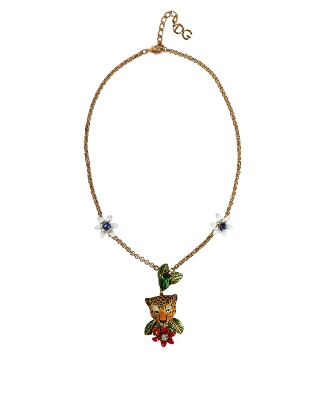 Flash Deals On Fine Jewelry – Shop Before It's Gone Dolce & Gabbana Brass Leopard Flower Embellished Statement Women's Necklace (Pre-Owned) Flash Deals On Fine Jewelry – Shop Before It's Gone Dolce & Gabbana Brass Leopard Flower Embellished Statement Women's Necklace (Pre-Owned)
