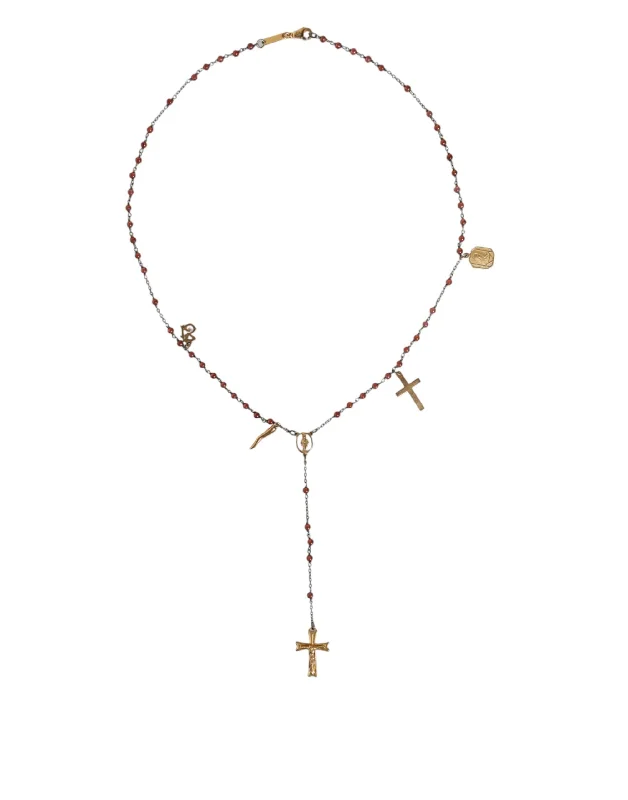 Get Ready To Sparkle – Special Jewelry Discounts Dolce & Gabbana Chain Brass Beaded Rosary Cross Pendant Women's Necklace Get Ready To Sparkle – Special Jewelry Discounts Dolce & Gabbana Chain Brass Beaded Rosary Cross Pendant Women's Necklace