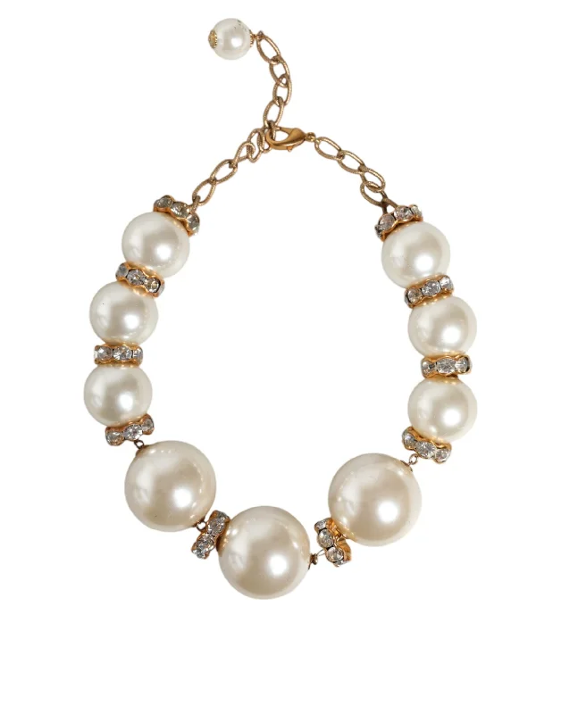 Flash Jewelry Sale – Get Stunning Pieces At Low Prices Dolce & Gabbana Maxi Faux ivory Beads Crystals Chain Women's Necklace Flash Jewelry Sale – Get Stunning Pieces At Low Prices Dolce & Gabbana Maxi Faux ivory Beads Crystals Chain Women's Necklace