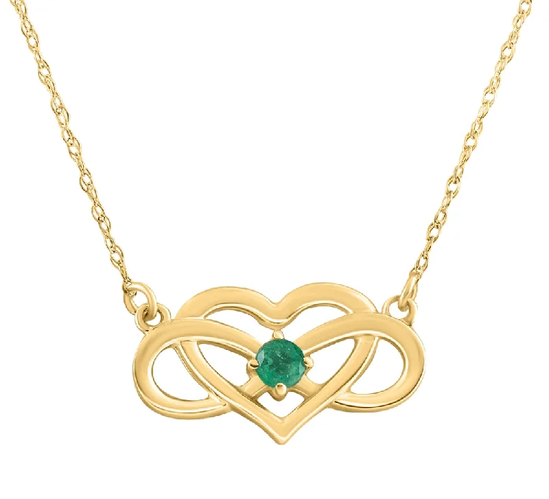 Chic, Trendy, And Affordable Jewelry Sale Emerald Gemstone Heart Pendant 10k Gold Women's 18" Necklace Chic, Trendy, And Affordable Jewelry Sale Emerald Gemstone Heart Pendant 10k Gold Women's 18" Necklace
