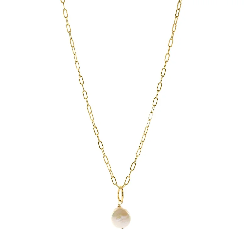 Affordable Gold-Plated Jewelry For Modern Fashion Esther Coin Pearl Necklace In Gold Affordable Gold-Plated Jewelry For Modern Fashion Esther Coin Pearl Necklace In Gold