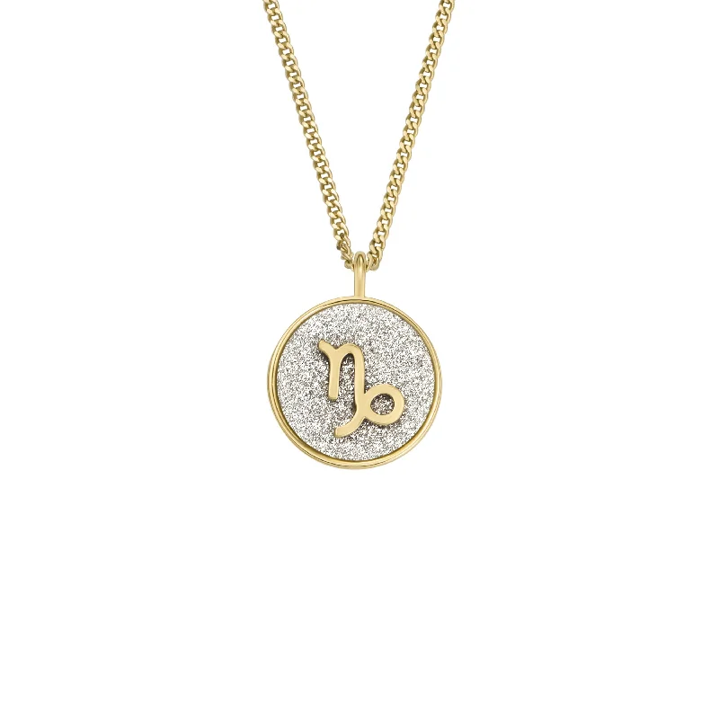 Personalized Engraved Jewelry For Meaningful Gifts Fossil Women's Zodiac Capricorn Silver Paper Glitz Pendant Necklace Personalized Engraved Jewelry For Meaningful Gifts Fossil Women's Zodiac Capricorn Silver Paper Glitz Pendant Necklace