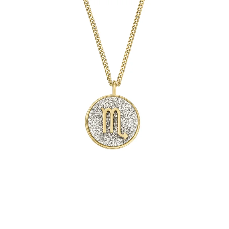 High-Quality Gemstone Jewelry For Special Occasions Fossil Women's Zodiac Scorpio Silver Paper Glitz Pendant Necklace High-Quality Gemstone Jewelry For Special Occasions Fossil Women's Zodiac Scorpio Silver Paper Glitz Pendant Necklace