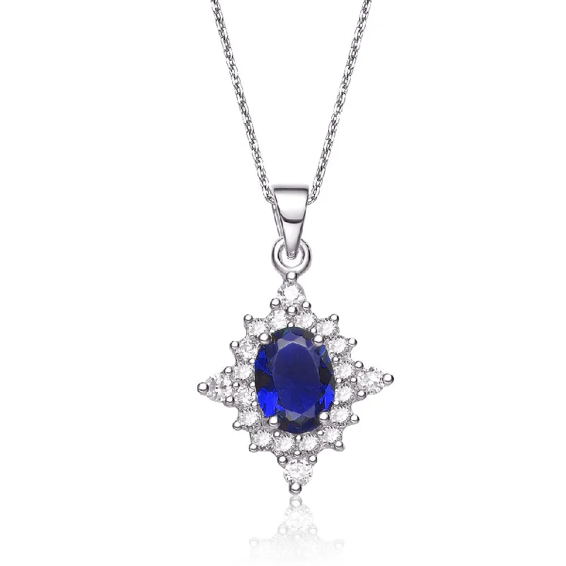 Special Sale On Handcrafted Jewelry – Shop Today Gv C.z.sterling Silver Rhodium Plated Diamond Shape Sapphire Pendant Special Sale On Handcrafted Jewelry – Shop Today Gv C.z.sterling Silver Rhodium Plated Diamond Shape Sapphire Pendant