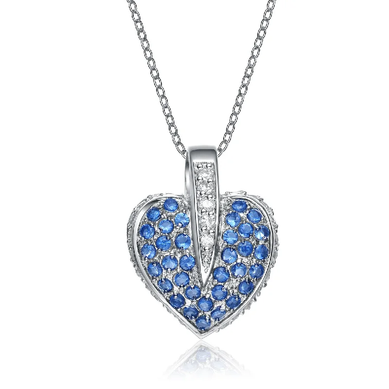 Save On Luxury Jewelry Pieces – Limited-Time Offers Gv Sterling Silver Blue Cubic Zirconia Encrusted Heart Necklace Save On Luxury Jewelry Pieces – Limited-Time Offers Gv Sterling Silver Blue Cubic Zirconia Encrusted Heart Necklace