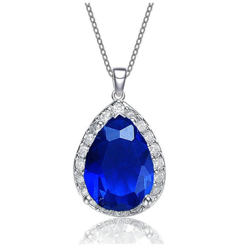 Sparkle For Less – Shop Our Limited-Time Jewelry Deals Pear-shaped Pendant with Colored Cubic Zirconia