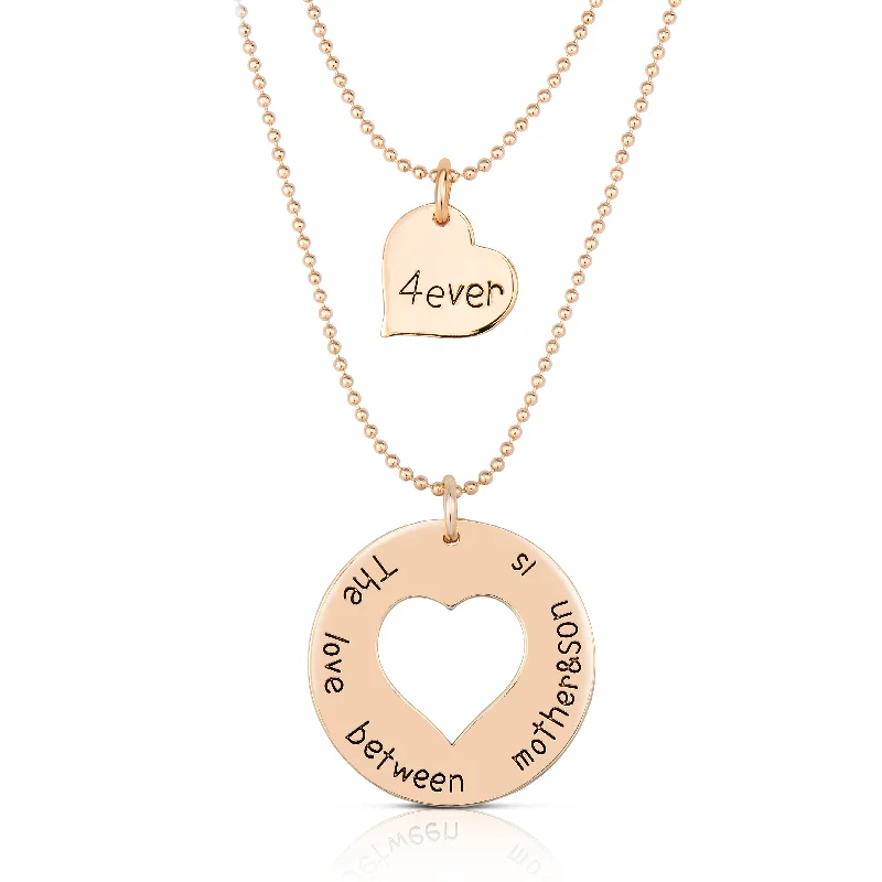 Shop Fine Jewelry With Amazing Deals Ra 18k Rose Plated Double Heart Necklace