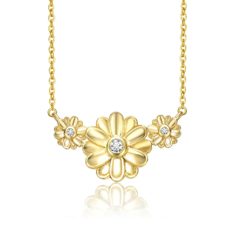 Jewelry Deals That Outshine The Rest RG Young Adults/Teens 14k Yellow Gold Plated with Cubic Zirconia Triple Daisy Flower Chevron Pendant Necklace Jewelry Deals That Outshine The Rest RG Young Adults/Teens 14k Yellow Gold Plated with Cubic Zirconia Triple Daisy Flower Chevron Pendant Necklace