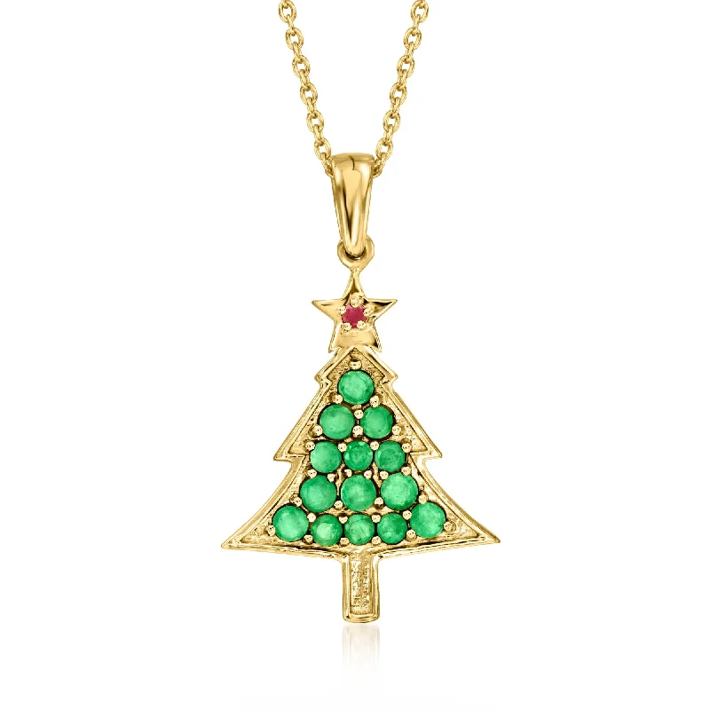 Jewelry Deals That Sparkle – Shop Today Ross-Simons Emerald Christmas Tree Pendant Necklace With Ruby Accent in 18kt Gold Over Sterling Jewelry Deals That Sparkle – Shop Today Ross-Simons Emerald Christmas Tree Pendant Necklace With Ruby Accent in 18kt Gold Over Sterling