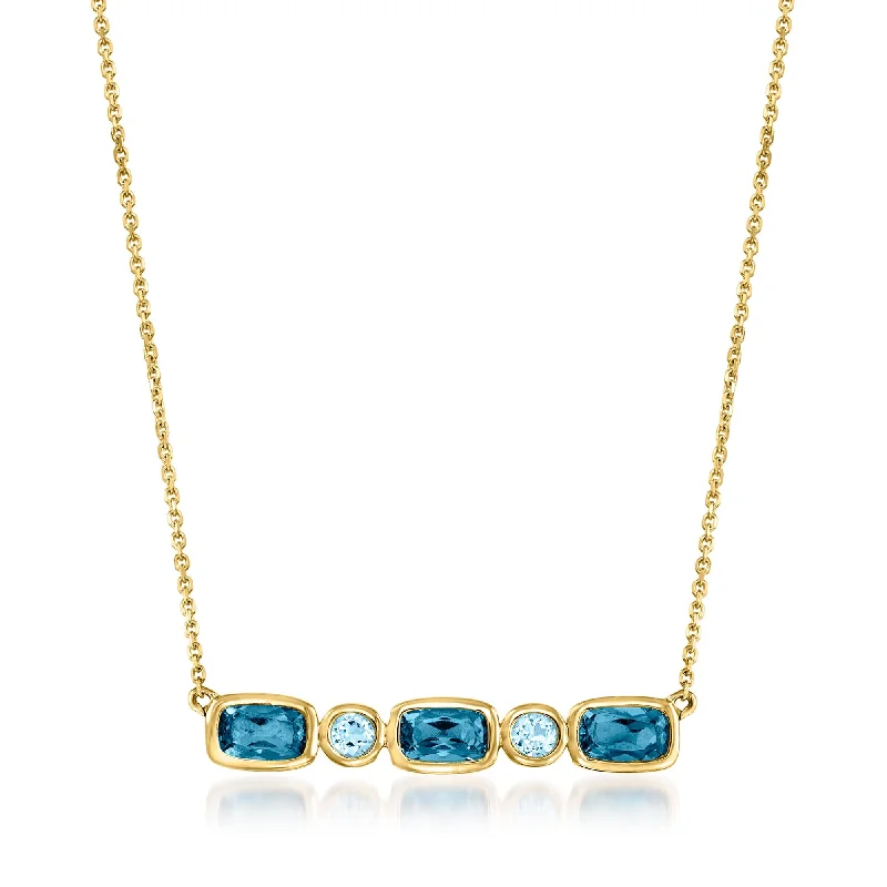 Unique Jewelry For Less – Shop The Sale Now Ross-Simons London and Sky Blue Topaz Necklace in 14kt Yellow Gold Unique Jewelry For Less – Shop The Sale Now Ross-Simons London and Sky Blue Topaz Necklace in 14kt Yellow Gold