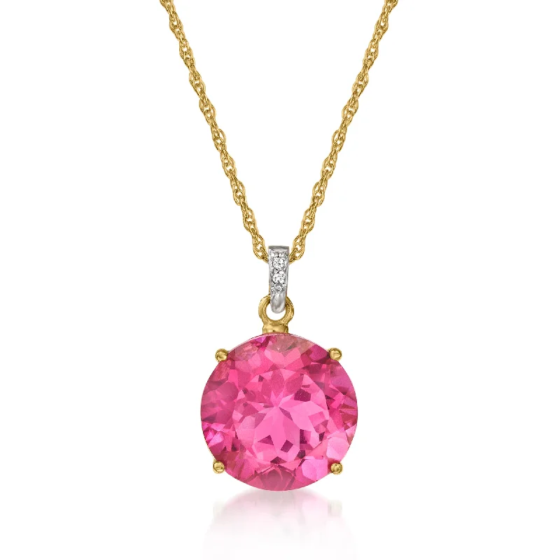 Shop High-Quality Jewelry At Jaw-Dropping Discounts Ross-Simons Pink Quartz Pendant Necklace With Diamond Accents in 14kt Yellow Gold Shop High-Quality Jewelry At Jaw-Dropping Discounts Ross-Simons Pink Quartz Pendant Necklace With Diamond Accents in 14kt Yellow Gold