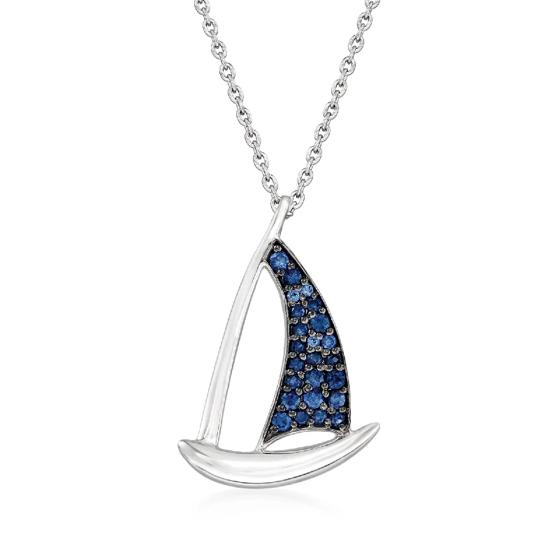 Don't Miss Our Biggest Jewelry Sale Of The Season Ross-Simons Sapphire Sailboat Pendant Necklace in Sterling Silver Don't Miss Our Biggest Jewelry Sale Of The Season Ross-Simons Sapphire Sailboat Pendant Necklace in Sterling Silver