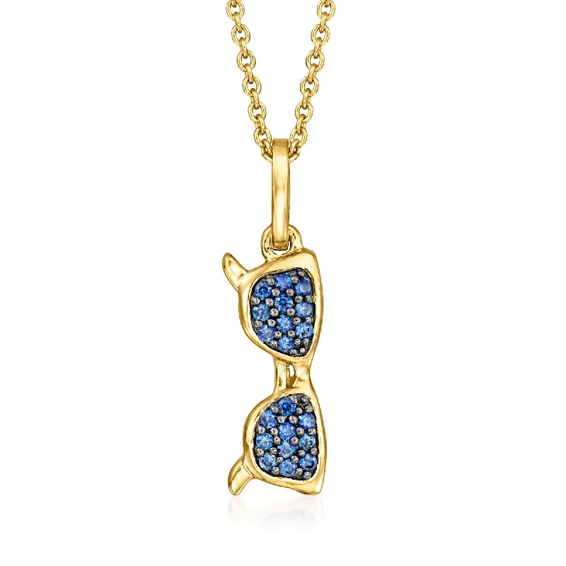 Timeless Jewelry At Special Discount Rates Ross-Simons Sapphire Sunglasses Pendant Necklace in 18kt Gold Over Sterling Timeless Jewelry At Special Discount Rates Ross-Simons Sapphire Sunglasses Pendant Necklace in 18kt Gold Over Sterling